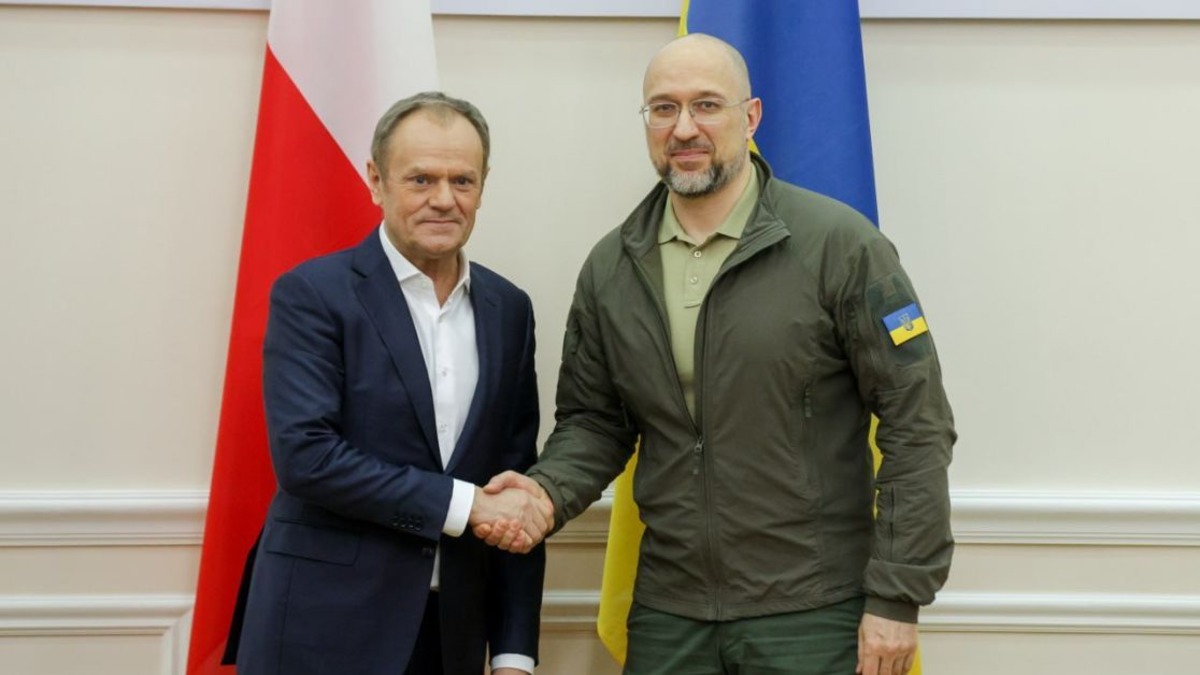 Прем'єр-міністри Польщі та України Дональд Туск і Денис Шмигаль. Фото: Facebook